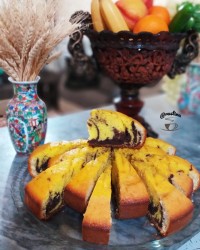 کیک ماست سه رنگ