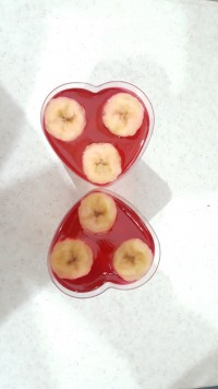 ژله ی دو رنگ قلبی