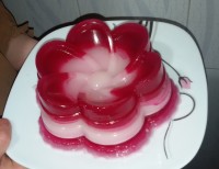ژله ی دورنگ ساده