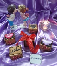 مینی کیک یخچالی دو رنگ زیبا