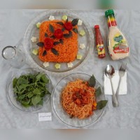 دیزاین سالاد فصل و ماکارانی خوشمزه من