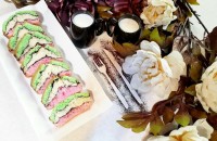 کیک موج دار رنگارنگ