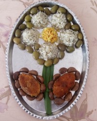 شوید پلو با ماهی شیر