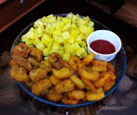 میگو و قارچ سوخاری