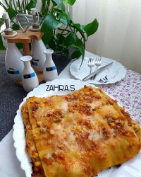 لازانیا باگوشت و سبزیجات