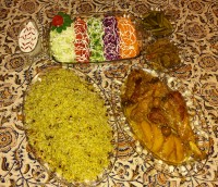 چلو گوشت بوقلمون