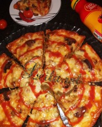 پیتزا قارچ وگوشت