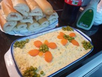 سلام به دوستای گلم اینم شام ما الویه خوشمزه.