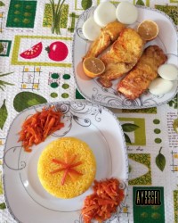 هویج پلو با ماهی