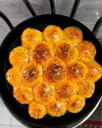 نان شیرمال لانه زنبوری