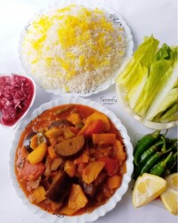 تاس کباب سبزیجات بدون گوشت