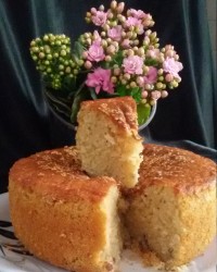 کیک کشمش و گردو با آرد نانوایی