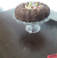 کیک نصفه شبی کاکائو وگردو