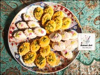 شیرینی پسته ای زعفرانی