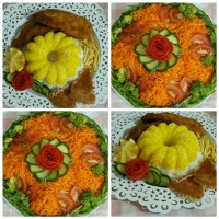 شنسیل مرغ و پلوی زعفرونی