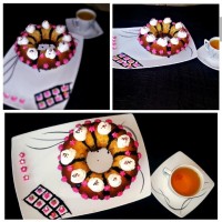 کیک باتزیین خامه