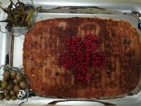 ته چین مرغ و سالاد قالبی