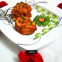 رولت مرغ و قارچ پنیری