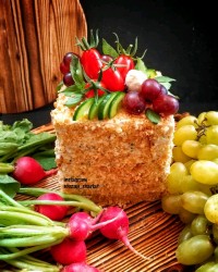 کیک پنیر و سبزی