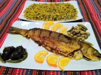 سبزی پلو با ماهی شب عید