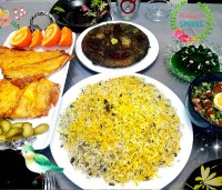 سبزی پلو ماهی شب عید