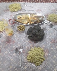 اینم سبزی پلوباماهی ناهارروزعیدما