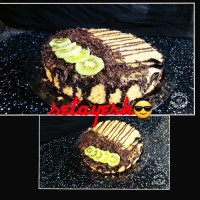 کیک پرتقال با سس شکلات