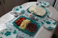 کباب تابه ای با رویه سبزیجات