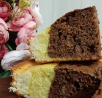 کیک ماست سه رنگ