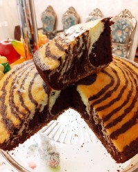 کیک زبرا بادستورپاپیون