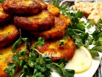 پنکیک سیب زمینی پنیری