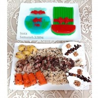 ته چین گوشت و سبزیجات