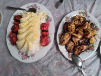 اینم غذای ۱۳ بدر امسال که بدون عزیزان خوردیم