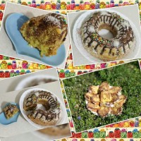 کیک زعفرانی هل و گلاب دورنگ