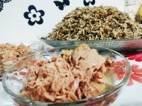 عدس پلو با تن ماهی