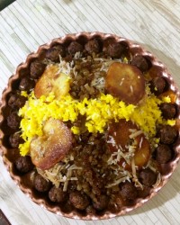 رشته پلو با کوفته قلقلی