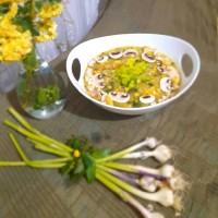 سوپ جو و قارچ