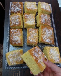 کیک تخته ای نارگیلی