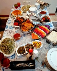 باقالی پلو/مرغ/دلمه