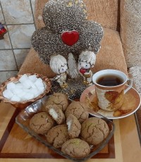 کوکی شکلاتی با مغز نارگیل