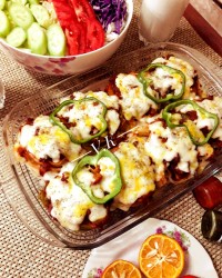 پاستا آشیانه ای باسس گوشت