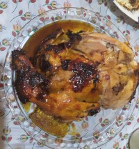 مرغ شکم پر آتیشی واقعا خوشمزه شده بود.