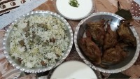 ناهار ادینه من . بلدرچین و ماست سیر و باقله پلو ..