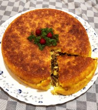 تهچین مرغ زعفرانی