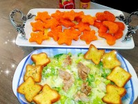 سالاد سزار، میگو و ناگت سوخاری