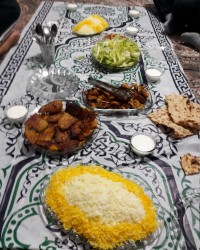 شام برای فامیل شوهم تچین فسنجون