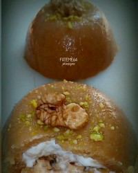 حلوای سمولینا با بستنی