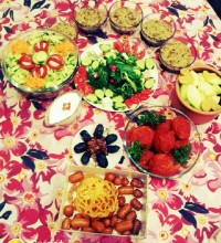 افطاری اولین شب ماه رمضون