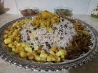 عدس پلو بدون گوشت