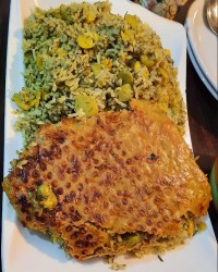 پلو (شویدباقالی پلو باتهدیگ نونی)